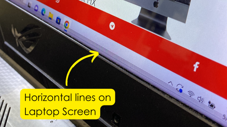 Image displaying an Asus ROG screen with a visible horizontal line running across the bottom portion of the LCD panel. LCD repair is needed for this laptop.