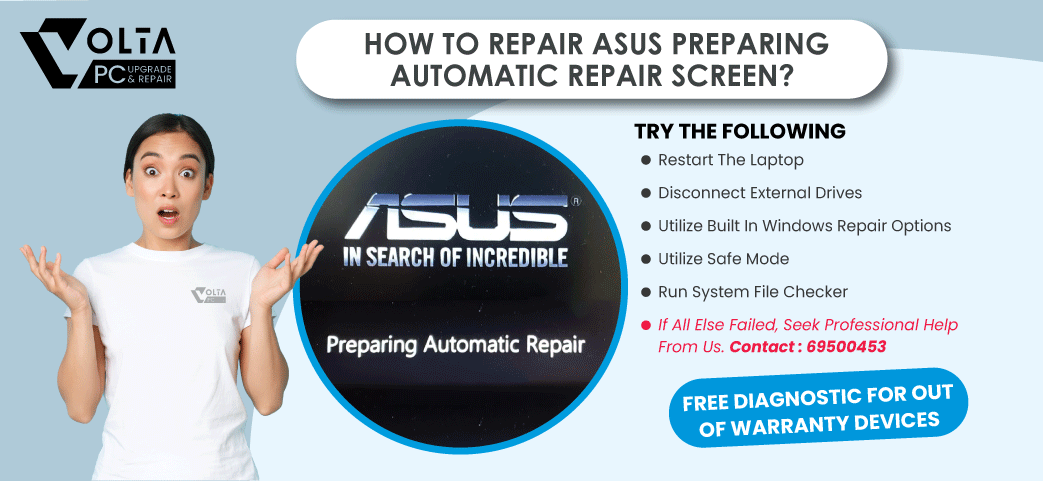 asus laptop preparing automatic repair singapore