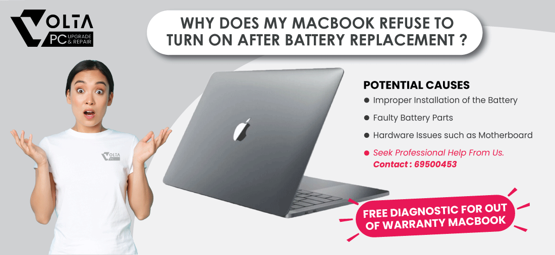 macbook pro won't turn on after battery replacement