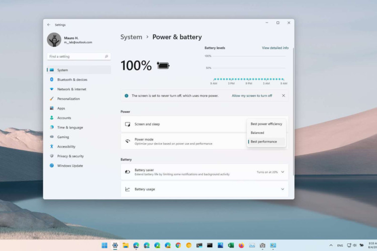 power setting win 11
