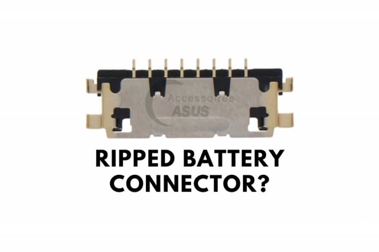 ripped battery connector asus laptop